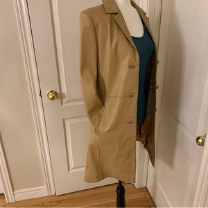 Genuine Leather 3/4 length jacket vintage